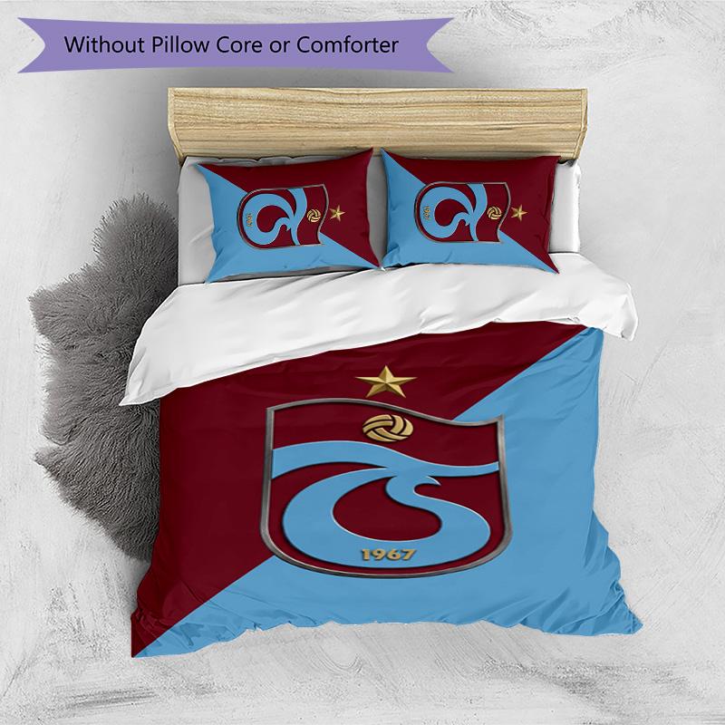 Trabzonspor FC Printed 3PCS Bedding Set Breathable Duvet Cover with Pillowcases Decorative Bed Linen for Bedroom Home
