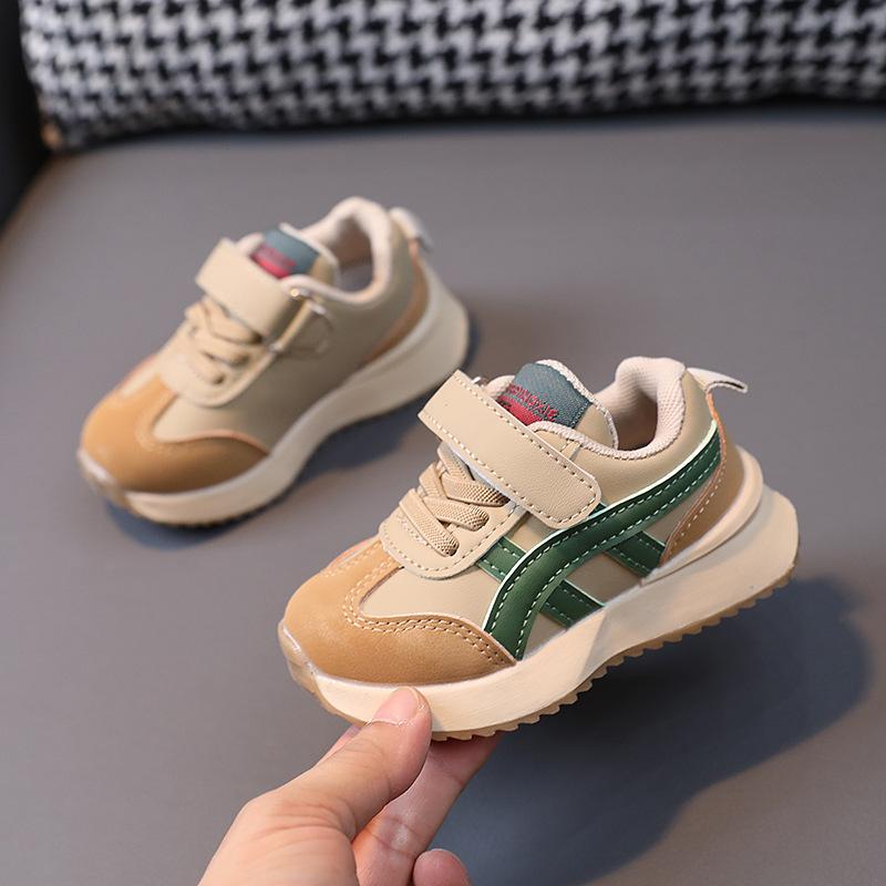New autumn children's sneakers, boys' athletic shoes, girls' leather running shoes, baby walking shoes