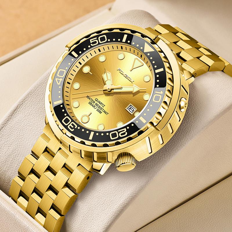 LIGE Модные мужские часы 50M Водонепроницаемые светящиеся спортивные наручные часы Кварцевые часы с вращающимся безелем и автоматической датой