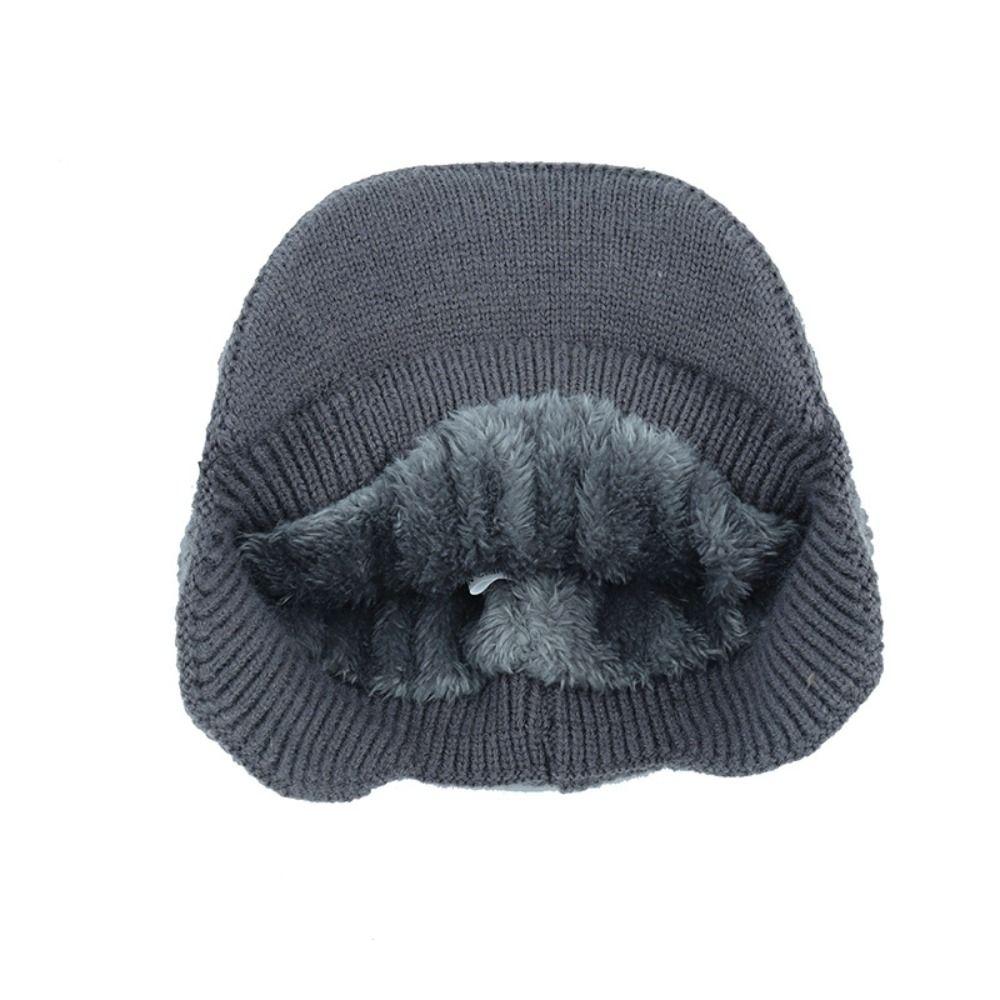 Thickened Knitted Hat Warm Windproof Ski Beanie Hat Fashion Winter Hat Birthday Gift