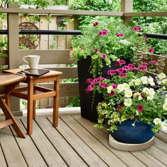 Flower Plant Pot Tray with Wheels 360-degree Rotation Rolling Plant Stand Durable Flower Pot Mover for Home Garden