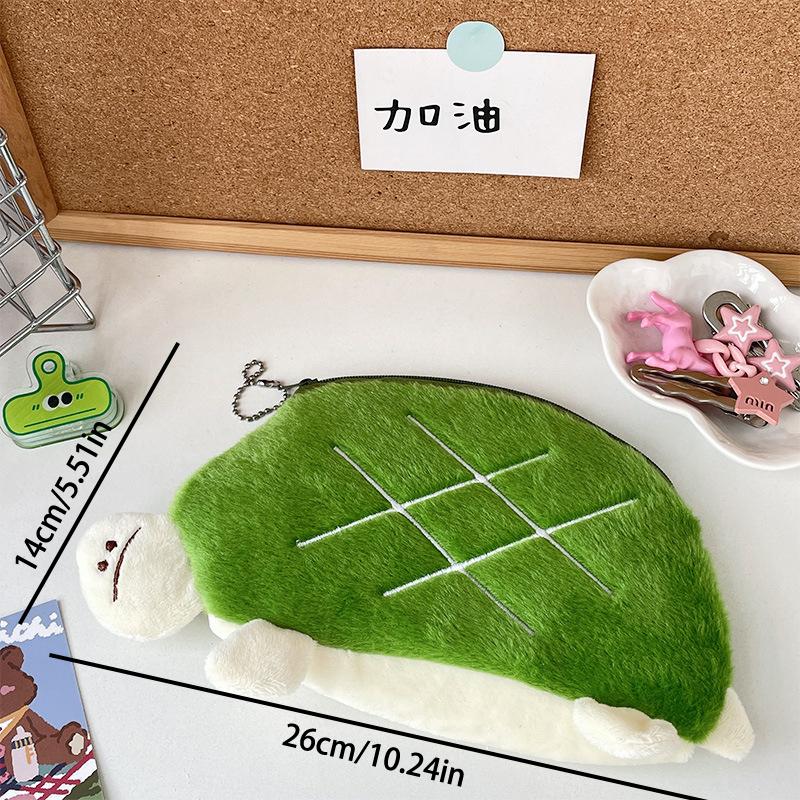 Милая черепаха плюшевый пенал косметичка ручка сумка кошелек для монет помада наушники сумка для хранения канцелярских принадлежностей школьные принадлежности