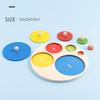 Montessori Color Sorting Toy Wooden Shape Matching Grasping Board Baby Jigsaw Puzzle Early Educational Toy Todder Fine Motor Toy