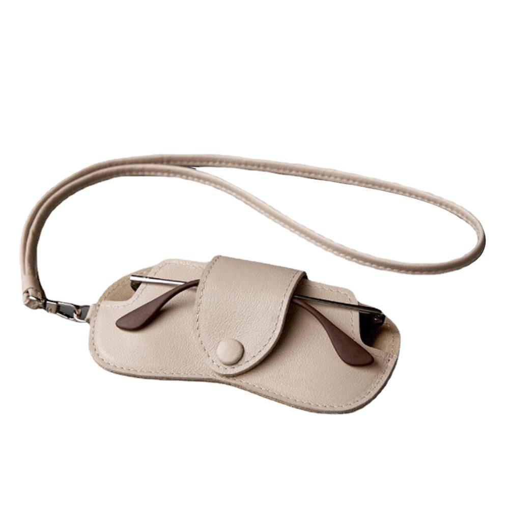 Однотонный чехол для солнцезащитных очков из ПУ кожи, подвесной держатель для солнцезащитных очков, аксессуары для очков