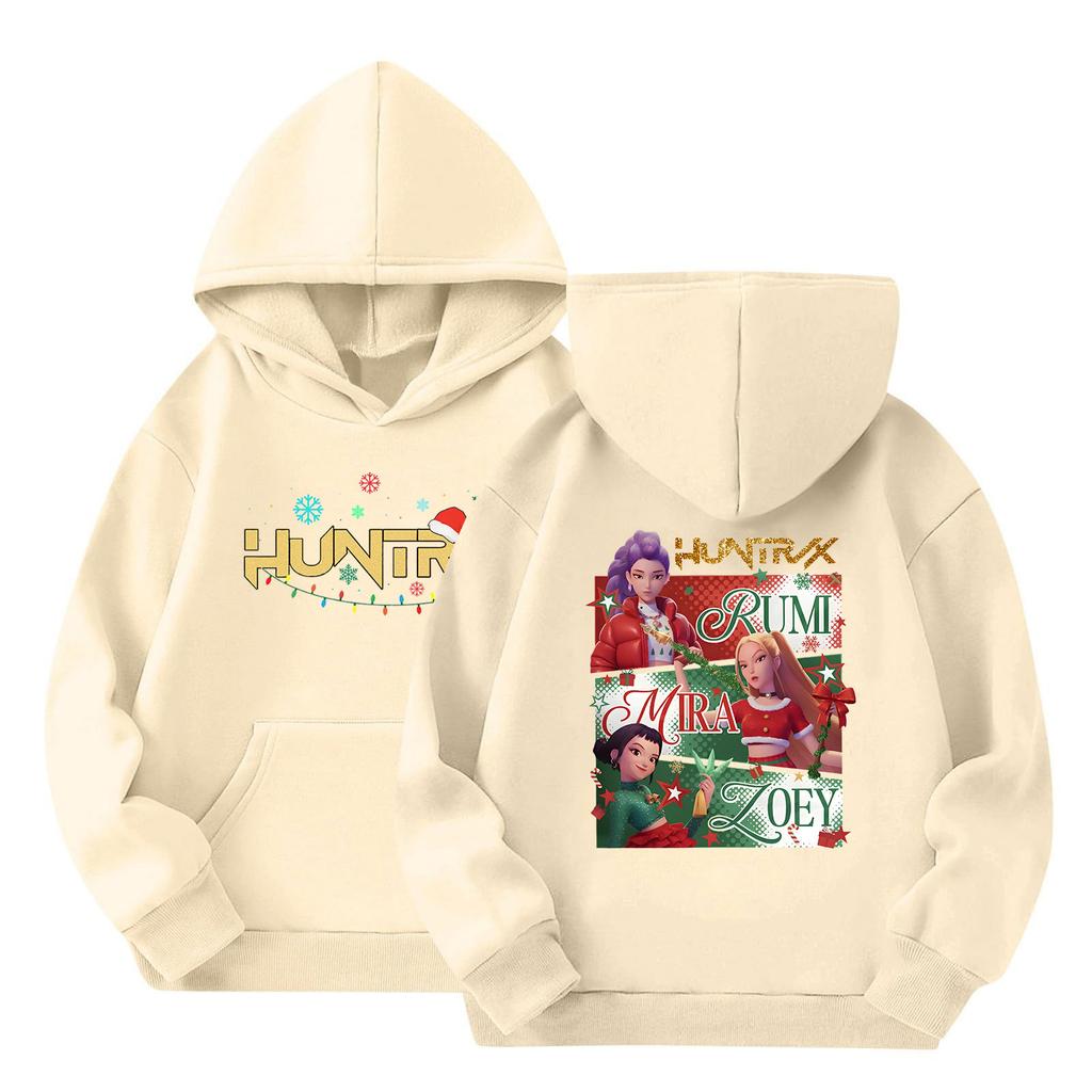 Kids' Long Sleeve Loose Pullover Letter Print Drawstring Hooded Sweatshirt