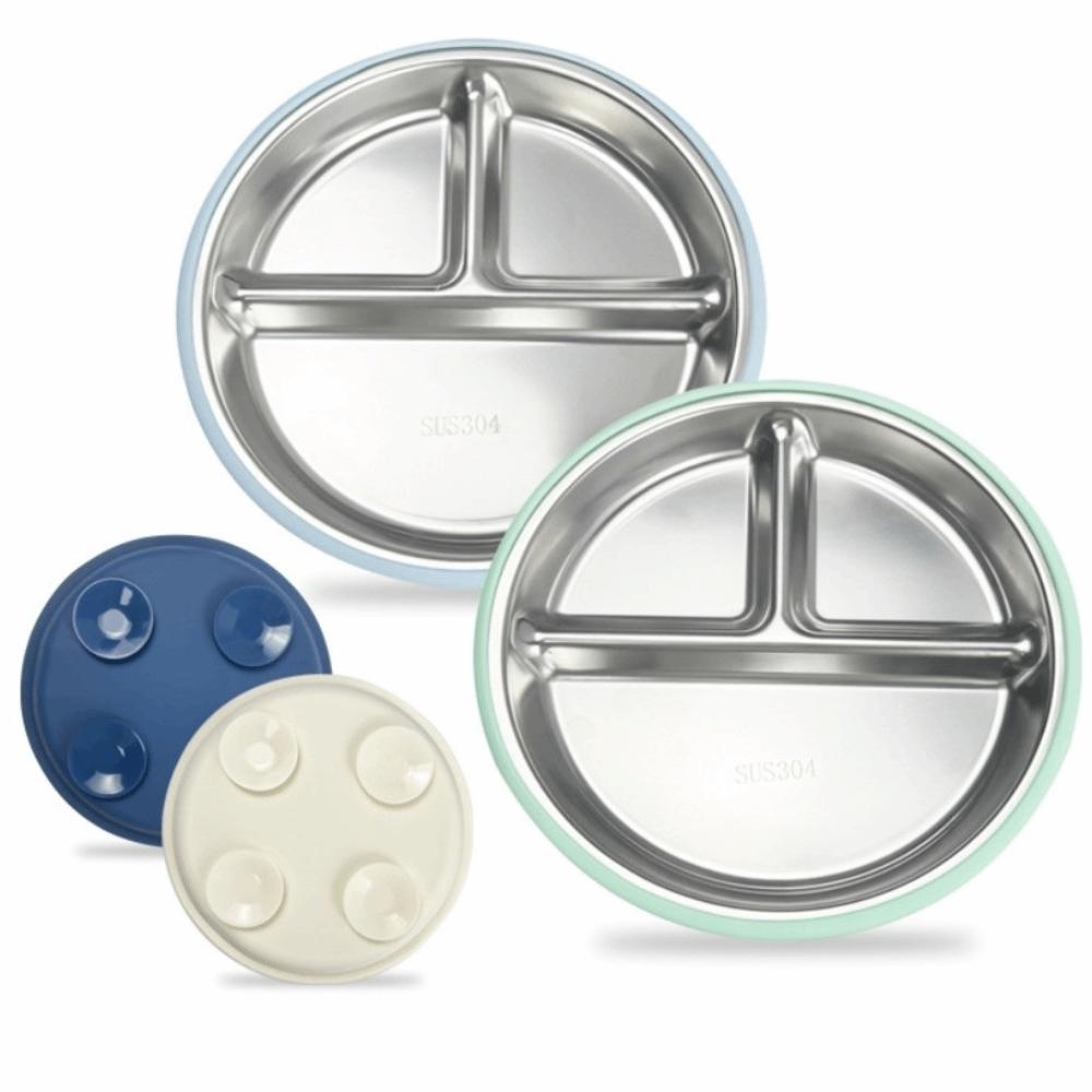 Divided Design Baby Sucker Dining Plate Kids Feeding Bowls Toddle Training Tableware