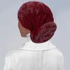 New Women Full Diamonds Donut Turban Cap Elastic Muslim Hijab Bonnet Hat Ladies Headband Turbans African India Caps