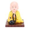 Little Monk Figurine, Solar Monk Figurine Sculpture, Little Monk Chanting Buddha Figurine Statue, Little