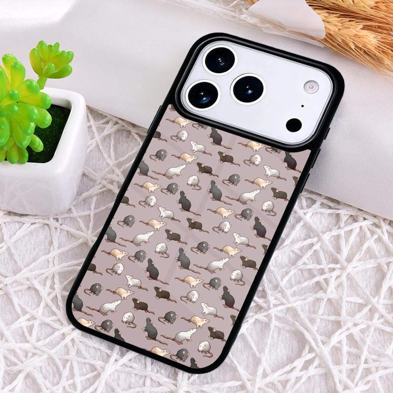Мягкий ударопрочный чехол для телефона с рисунком мыши и крысы для iPhone 17 Air 16e 15 11 12 14 13 Pro Max Чехол Coque