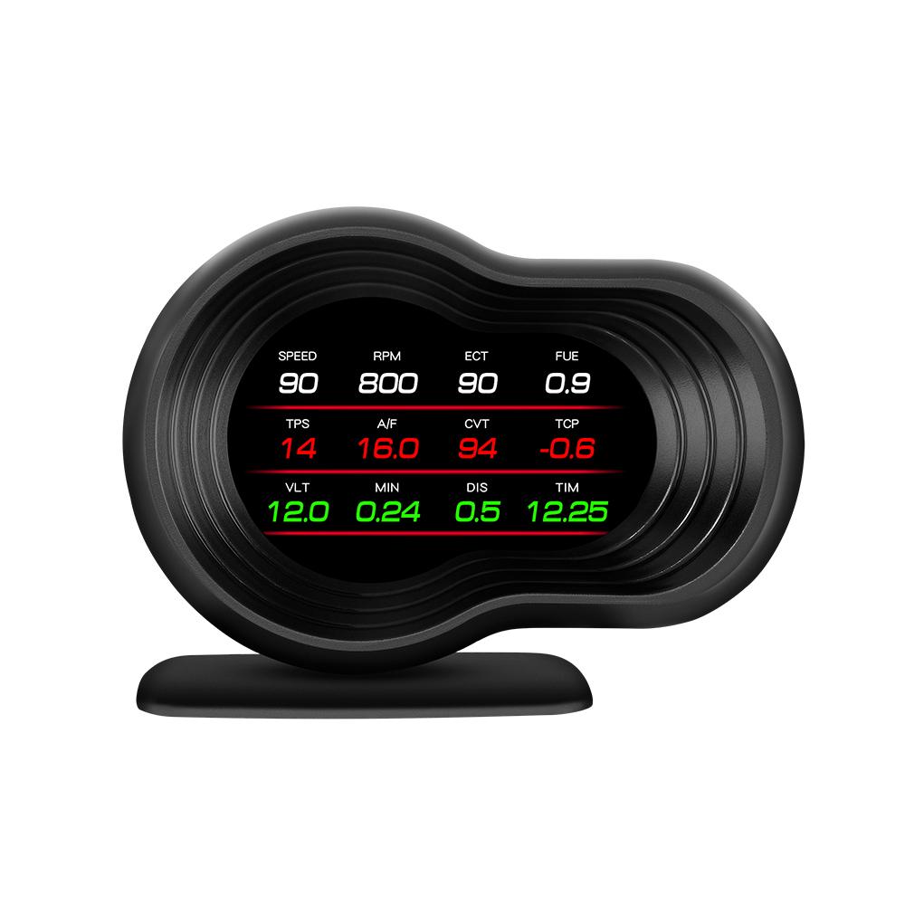 F9 OBD OBD2 Автомобильный HUD-дисплей F9 OBD Head Up Display Умный цифровой спидометр Бортовой компьютер Датчик Температуры Обороты двигателя Сигнализация