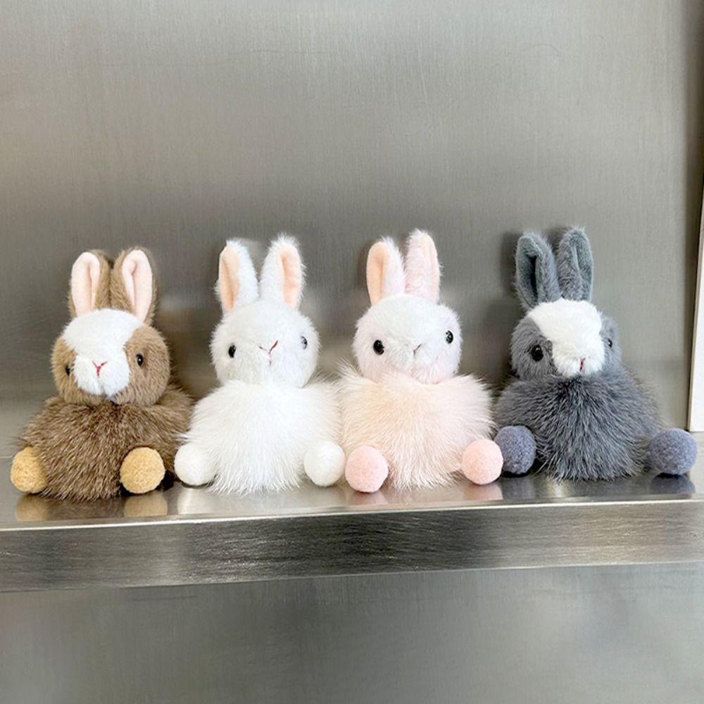 Кукла-кролик, кулон, пушистый помпон для волос, брелок, модная сумочка в виде маленького кролика