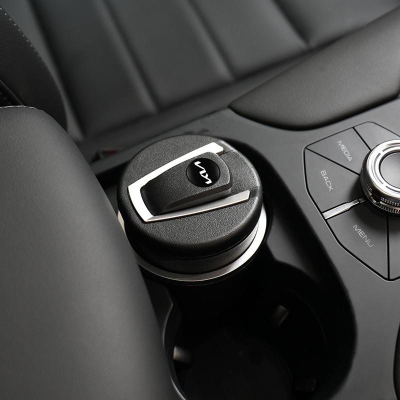 Car LED Ashtray Garbage Coin Storage Cup Interior Accessories For KIA Soul Cadenza K5 K9 Proceed Niro Sportage EV3 Carnival WS5