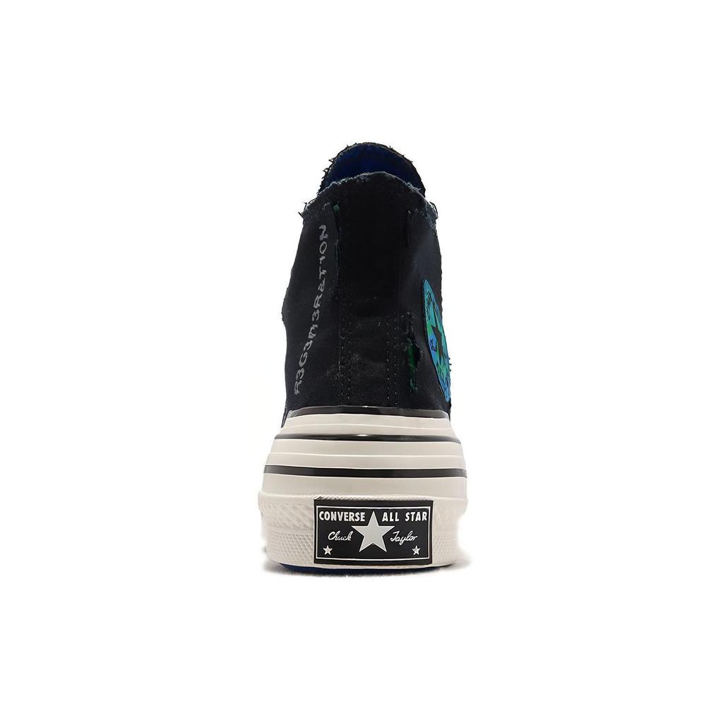 Converse Кроссовки унисекс Chuck 70 Hacked Heel High Tear Away — чёрно-синие, железно-серые A02407C