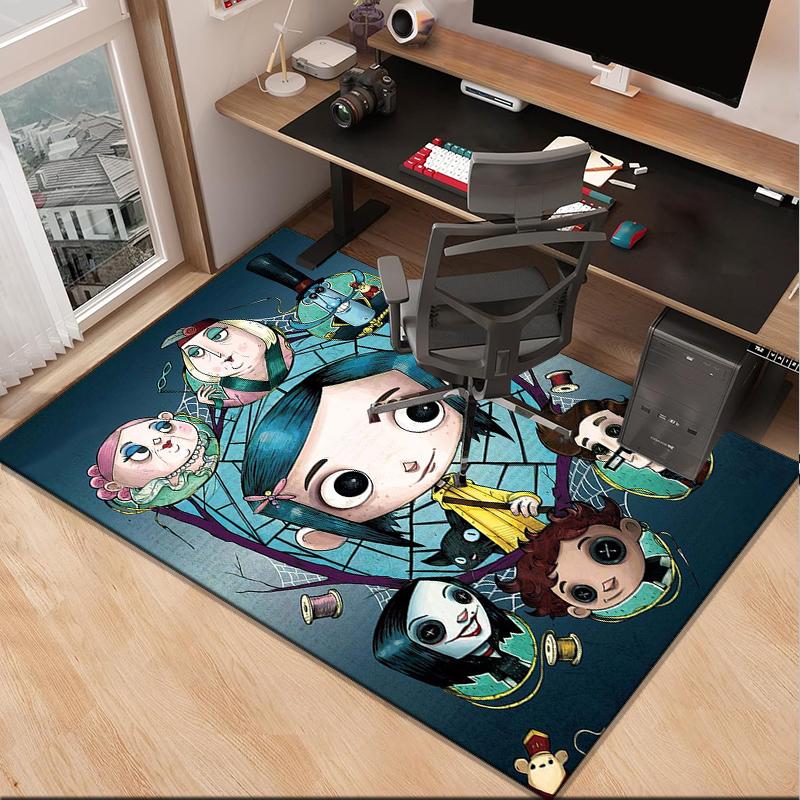 Moonlit Mystery Cora-line Office Rug Chair Mat, Game Carpet, Suitable for Front Door, Bedroom, Living Room, Desk, Holiday Gift