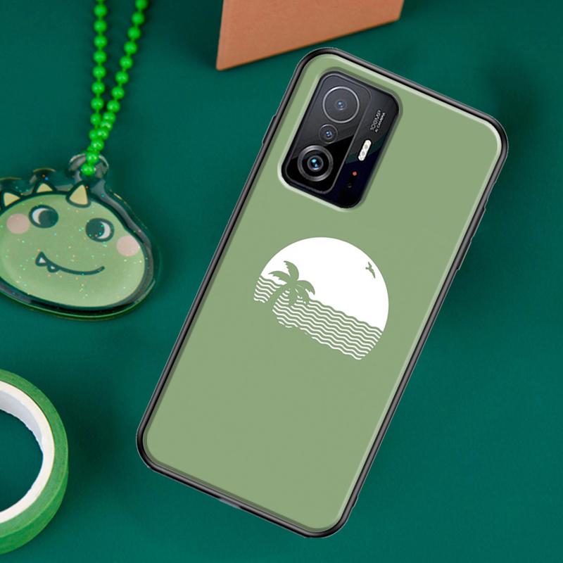 Эстетичный чехол Sage Green для POCO F5 X5 X3 Pro X4 F4 GT F3 M5s C40 Чехол для Xiaomi 13 12 Lite 11T 12T Pro 12X
