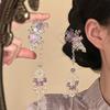 Цветочная кисточка для волос в китайском стиле Ханьфу, заколка с хрустальной жемчужной кисточкой для женщин