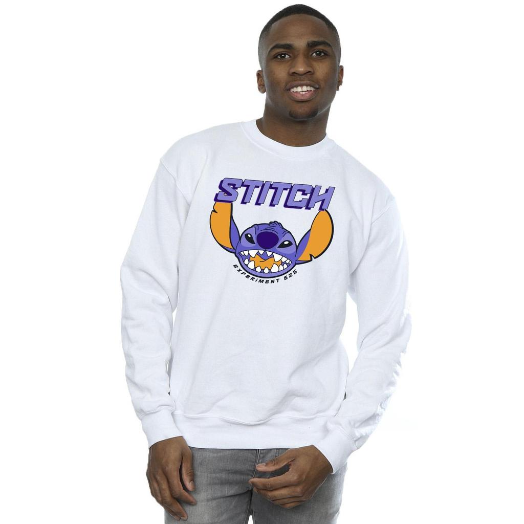 Disney Mens Lilo And Stitch Purple Sweatshirt