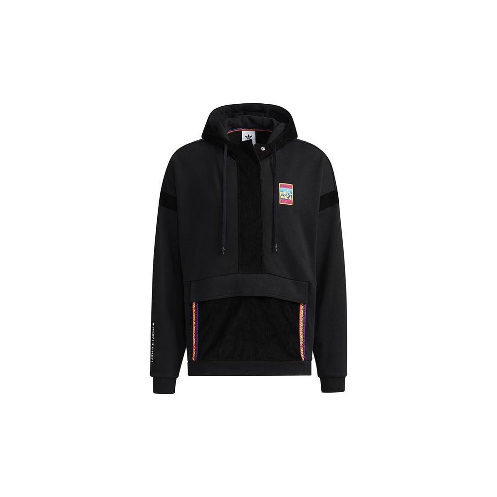 adidas Originals Толстовки Мужские Черные С Капюшоном Умеренная Обычная (унисекс) Толстовки GV0929