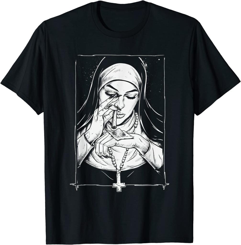 NEW LIMITED Funny Unholy Nun T-Shirt