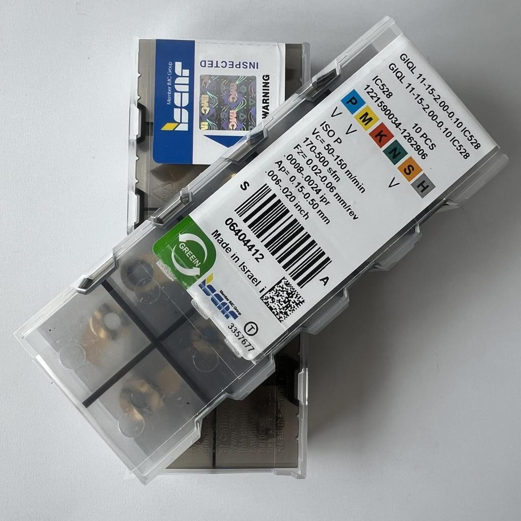 ISCAR / GIQL11-15-2.00-0.10 IC528 / Industrial Indexable Carbide Inserts 10 Pcs