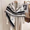 Scarf Women'S Letter Large Square Scarf Premium Thickened Warm Outer Cloak High-End Gift Shawl