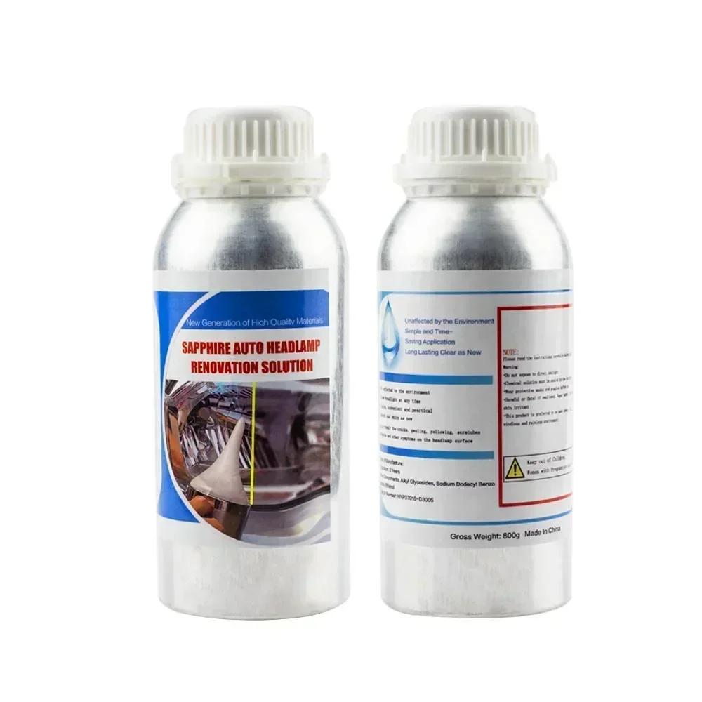 800 мл Полироль для фар автомобиля Набор для восстановления фар Жидкость для восстановления фар Уход за фарами автомобиля Жидкая полироль