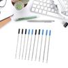 10PCS Premium Metal Pen Refills Blue Black Ink Refills 115mm Replacement Ballpoint Pen Refills 1mm Tip Pen Refill