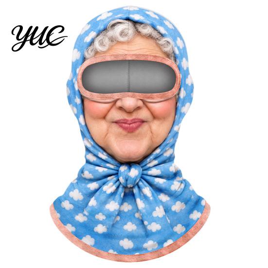 Funny Face Balaclava Baby Mask, Breathable Ice Silk Cover, Anti-Slip Covering Full Protection Neck Gaiter for Outdoor Cycling Riding Sun Mask