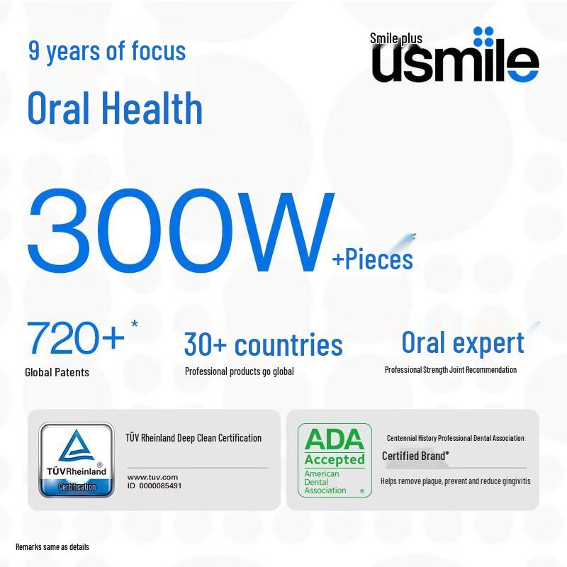 usmile C20 Portable Water Flosser CN plug (adapter included)