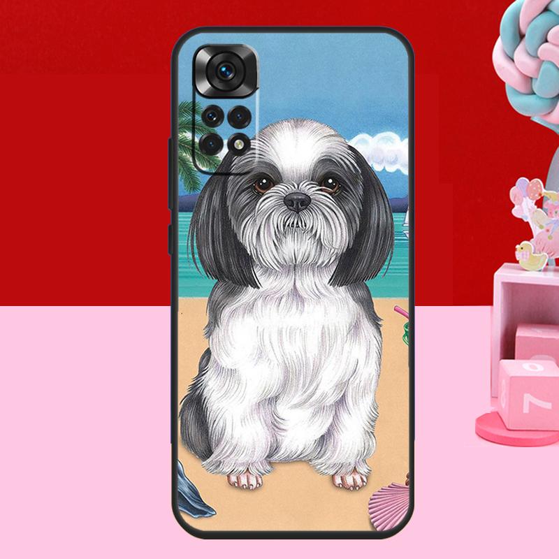 Мультяшный чехол для собаки Ши-тцу для Xiaomi Redmi Note 13 12 11 10 14 15 Pro Plus Redmi 15 C 14C 10C 12C 13C Мягкая крышка
