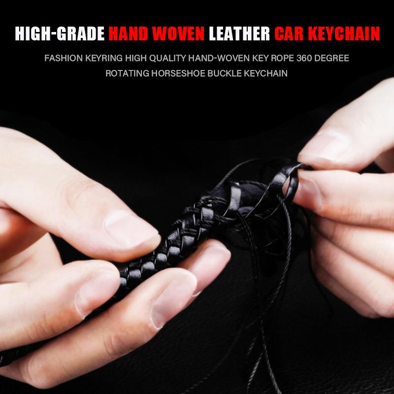1Pcs Metal Leather Car Logo Key Chain Braided Rope Keyring For BM MINI Cooper S Works JCW R55 R56 R50 R53 R60 R61 F54 F55 F56 gzpxv22