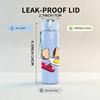 1PC Kids Sledding Winter Cartoon Print 750ml Color Plastic Sports Water Bottle Leakproof Flip Straw Lid Suitable for Sports Office Home Use