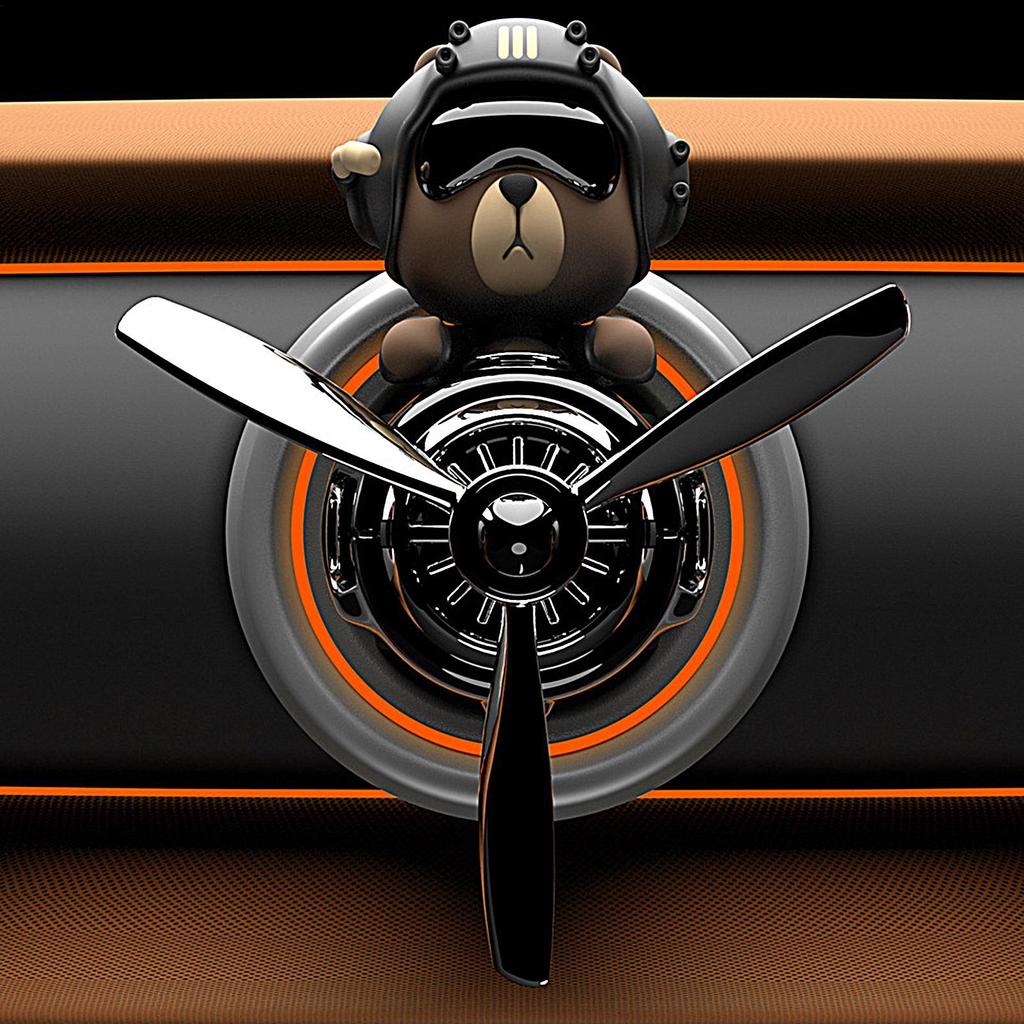 Bear Air Freshener for Car Bear Rotating Air Freshener Vent Clips Cute Car Fragrance Vehicle Decorative Accessories for Travel