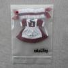 rakulifey Obitsu 11 Costume One Piece Obitsu 11 Clothes Maid Clothes with Hair Ornament for Obitsu Doll 11cm 4 Colors (Light Wine)
