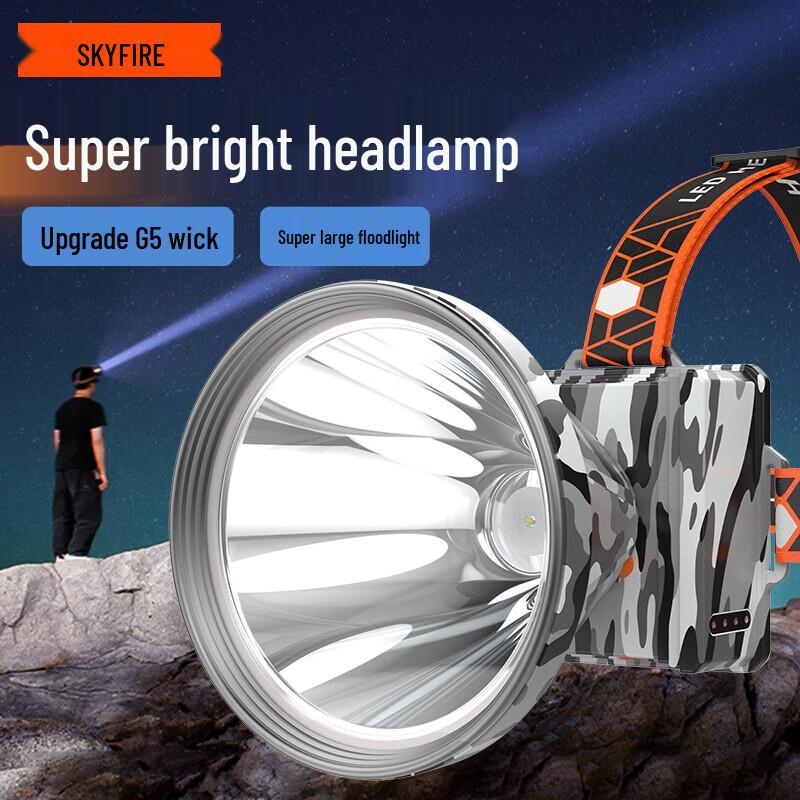 Перезаряжаемый налобный фонарь SkyFire высокой яркости