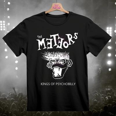 Черная футболка с принтом группы The Meteors, плотный хлопок, размеры от S до 5XL, унисекс