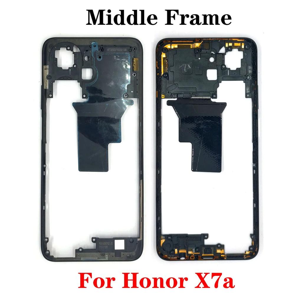 For Honor X6 X6a X6b X7 X7a X7b 8X X8 5G Max Middle Frame Housing Bezel Plate Cover With Button