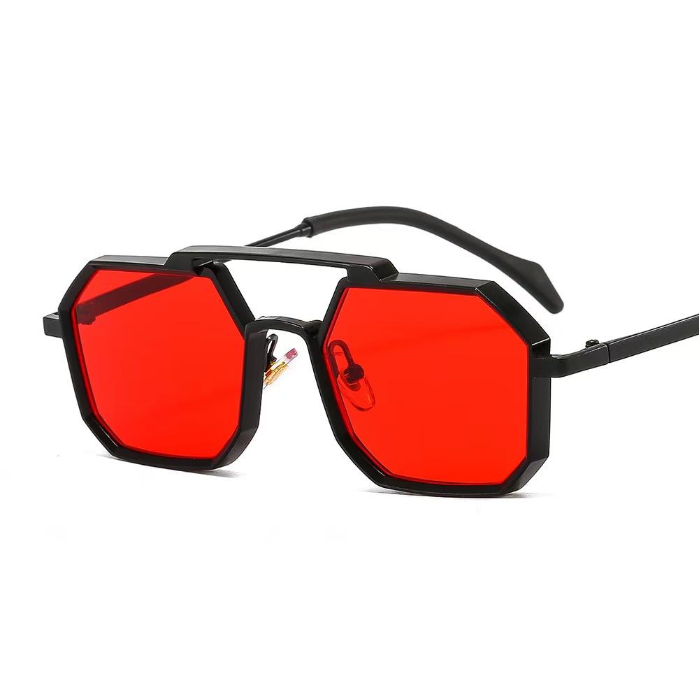 New Double Bridges Metal Large Frame Sunglasses UV400 Fashion Women Men Designer Mirror Eyewear Gafas de sol