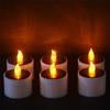 Yellow Solar Power Led Candles Flameless Electronic Solar Led Tea Lights Lamp