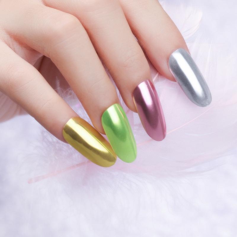 1Box Nail Mirror Glitter Powder Metallic Colorful Dust Metal Effect Nail Glitter Gold Nail Art UV Gel Polish Chrome Flakes Dust