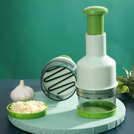 Чеснокотница с острым лезвием, многофункциональная ручная вращающаяся мельница для измельчения лука, измельчитель чеснока, кухонный гаджет