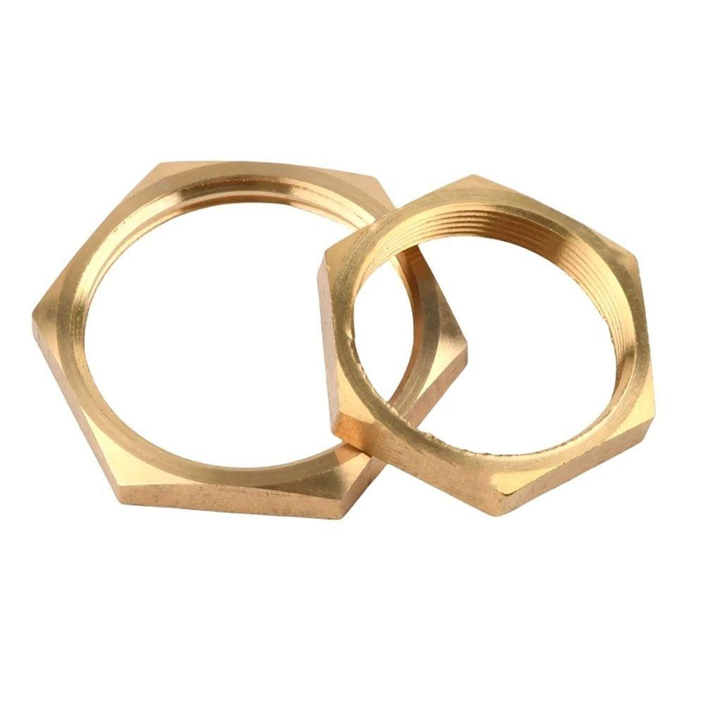10 шт. Латунные шестигранные стопорные гайки BSP 1/8" 1/4" 3/8" 1/2" 3/4" 1" Внутренняя резьба Фланцевая гайка Шестигранный хвостовик Заглушка Соединение для бака для воды