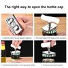 Can Opener Smooth Adjustable Handle Easy Grip Bottle Stainless Steel Lid Remover with Opener Rotation Jar Opener for