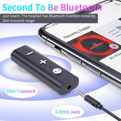 Bluetooth аудио приемник 3,5 мм AUX стерео музыкальный беспроводной адаптер с HD микрофоном HandsFree звонки для автомобильного комплекта Spearker наушники