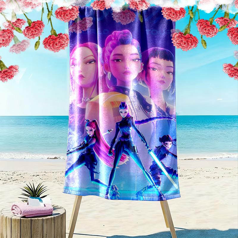 Vibrant World Tour Artistry beach towel Outdoor camping Beach towel for vacation photos quick-drying swim towel Outdoor pool towel