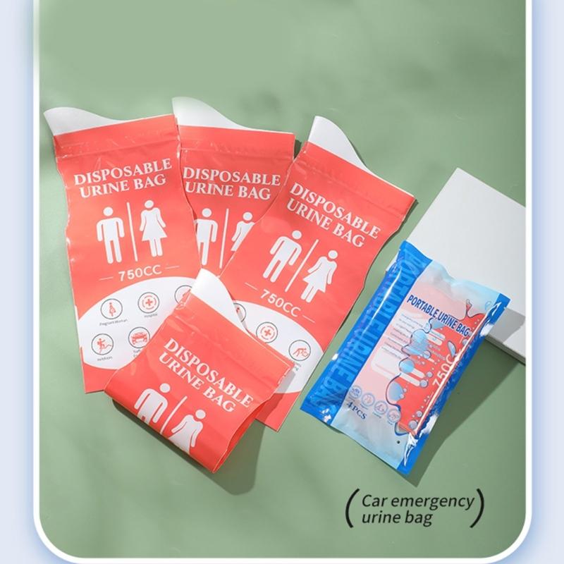 4 шт. Наружные аварийные мешки для мочи Унисекс Одноразовые мешки-уринаторы 750 мл Кемпинговые мешки для мочи для поездки, кемпинга, походов