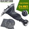 Для Citroen C4 MK1 2004 2005 2006 2007 2008 Высококачественная 5-ступенчатая ручка переключения передач с кожаным чехлом-воротником Case Автомобильный стайлинг