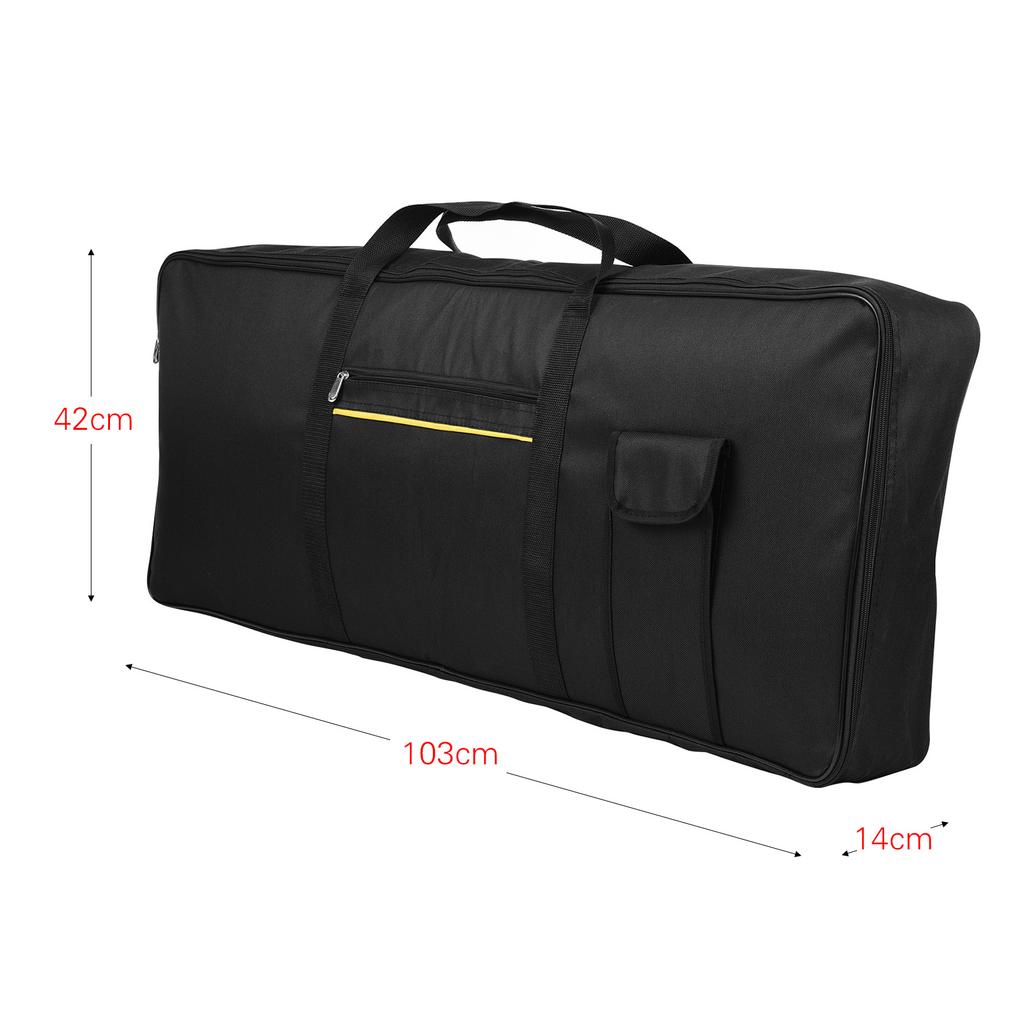 Portable 61 Key Electronic Piano Keyboard Gig Bag Carrying Bag Storage Holder Case 420D Cloth