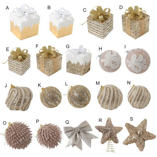 Украшение рождественской елки, полезный блестящий визуальный эффект, несколько стилей, подвесной кулон, реквизит для вечеринки для дома