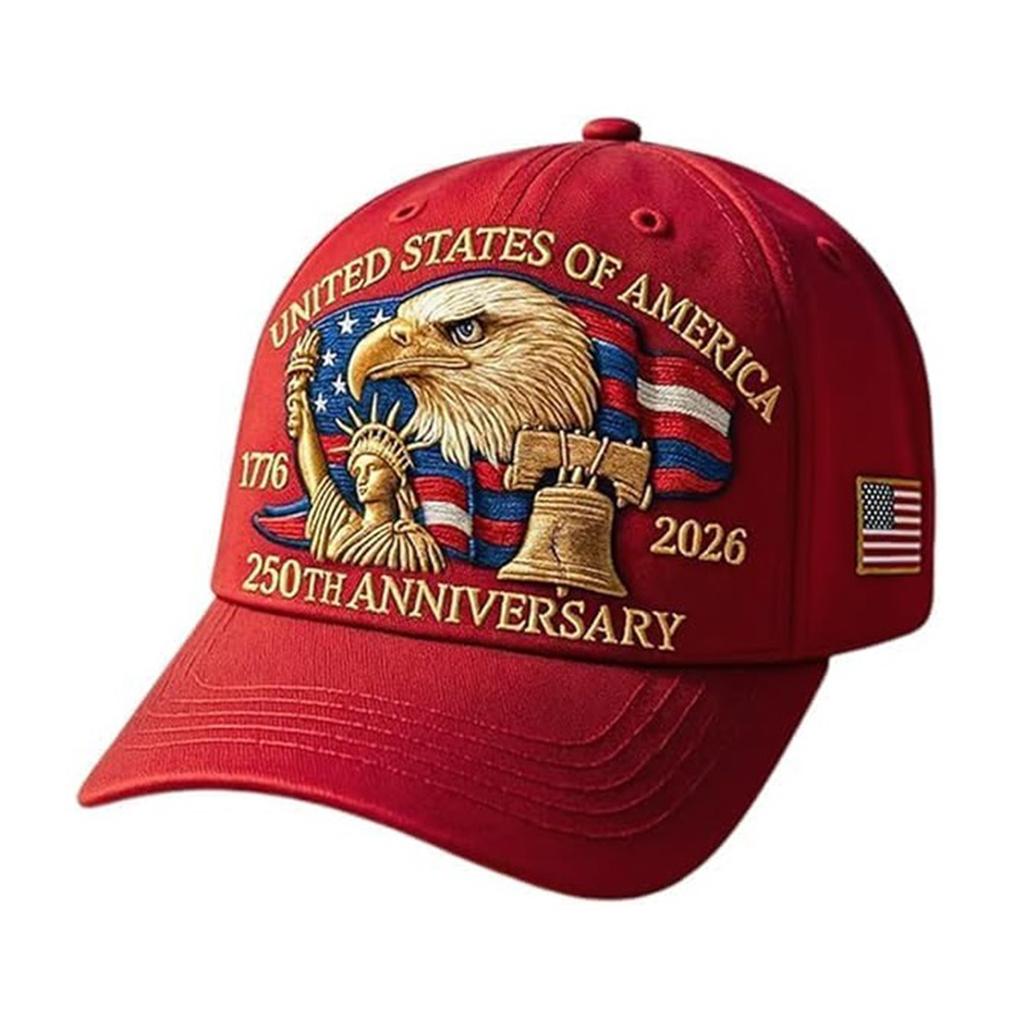 Unisex US 250th Anniversary Baseball Caps Trendy Casual Retro Washed Cap Comfortable Outdoor Sunhats Sports Hat for Men Women